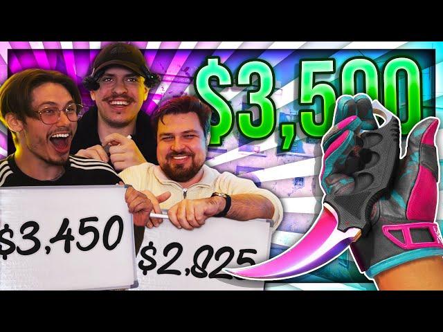 MY FRIENDS GUESS THE PRICE OF CS:GO SKINS ($1,200 PRIZE)