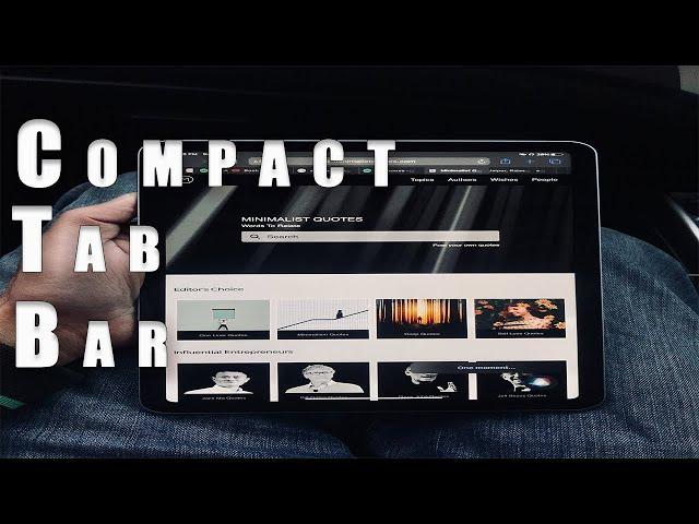 How to switch to a Compact Tab Bar in Safari for iPadOS 15