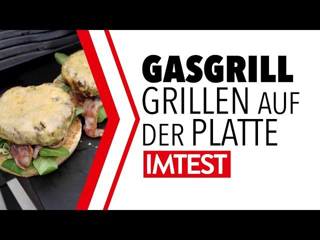 Burger grillen mit Gas: Gusseisenplatte // IMTEST