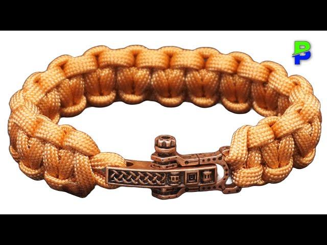 The Solomon or Cobra Weave on a Celtic Shackle  - BoredParacord.com