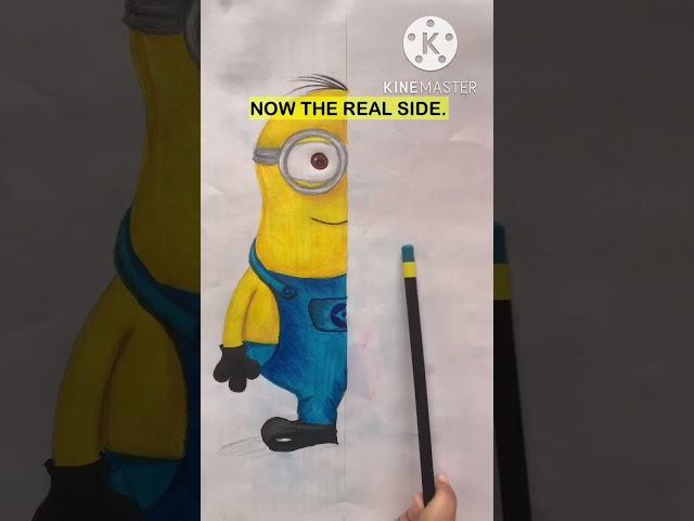 DISNEY VS REALISM MINION | @juliagisella | #shorts #art