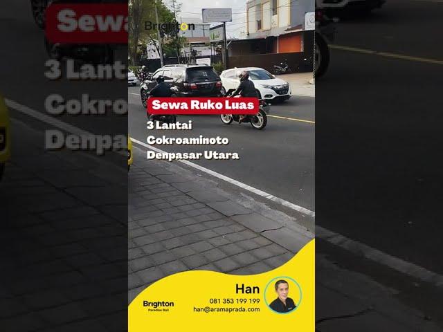 Sewa Ruko Luas 3 Lantai Cokroaminoto Denpasar Utara