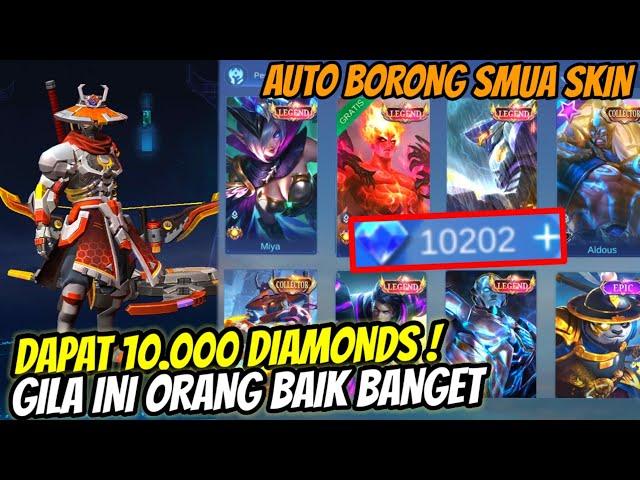 KAGET TIBA2 DAPAT 10.000 DIAMONDS! LANGSUNG BORONG SEMUA SKIN MOBILE LEGENDS