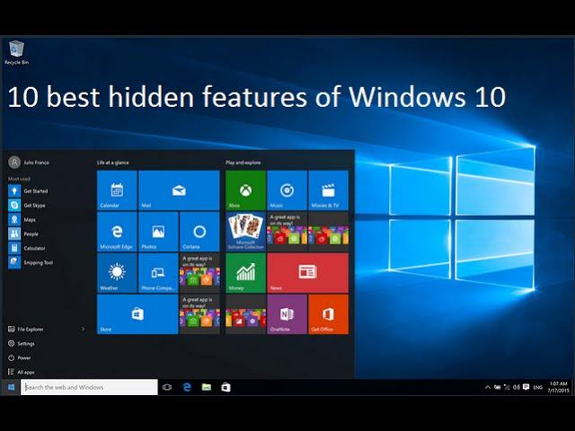 10 best hidden features of Windows 10