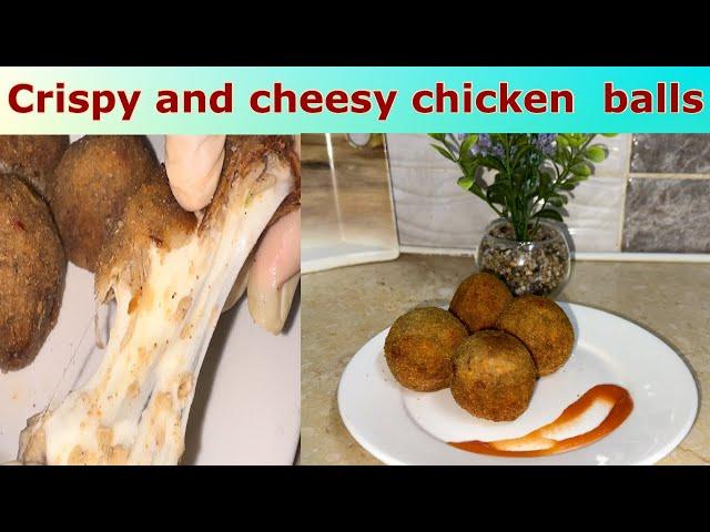 Crispy and cheesy chicken balls | chicken and potatoes balls|chicken cheese balls|snacks recipe