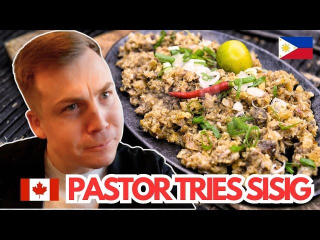 Canadian Pastor Eats Pork Face (Sisig) For the First Time!