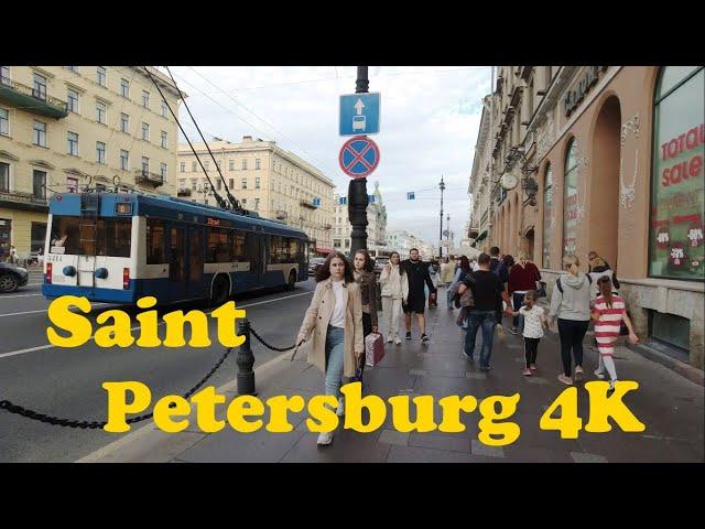 Walk around Saint Petersburg. [4K] Nevsky Prospect.