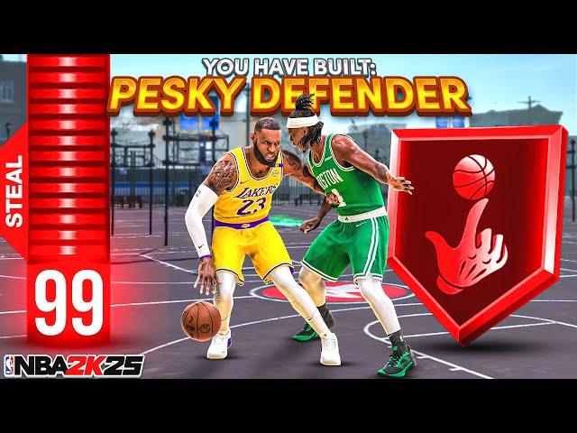 This 99 STEAL + PESKY DEFENDER BUILD is A MENACE in NBA 2K25! BEST META 6’4 LOCKDOWN GUARD