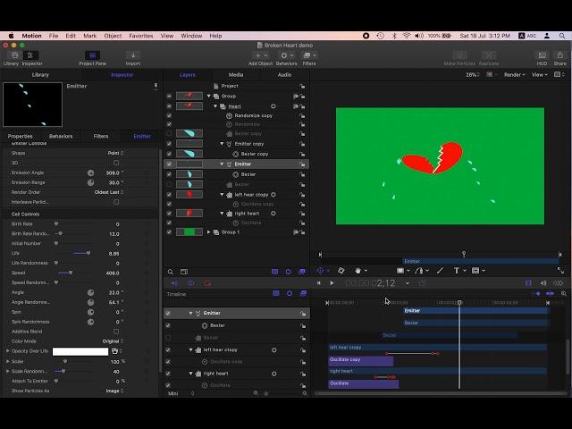 NOT a Tutorial: Apple Motion Broken Heart Walkthrough, explanation.