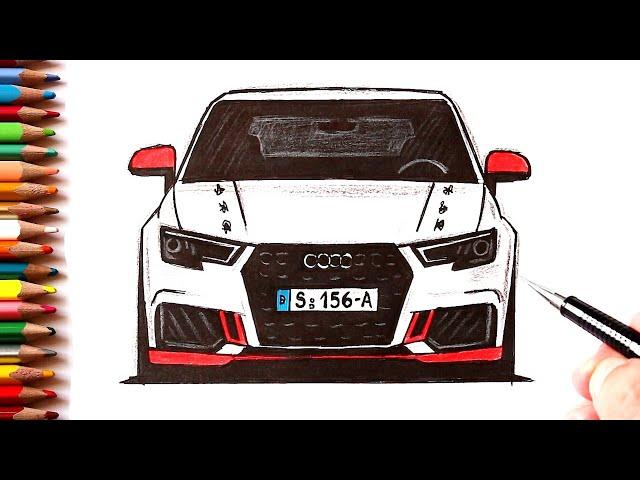 How to draw an AUDI car