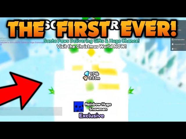 The First Ever RAINBOW HUGE SNOWMAN Hatch On Camera! ️ | Pet Simulator X Roblox