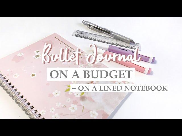 ️ bullet journal on a budget + on a lined notebook