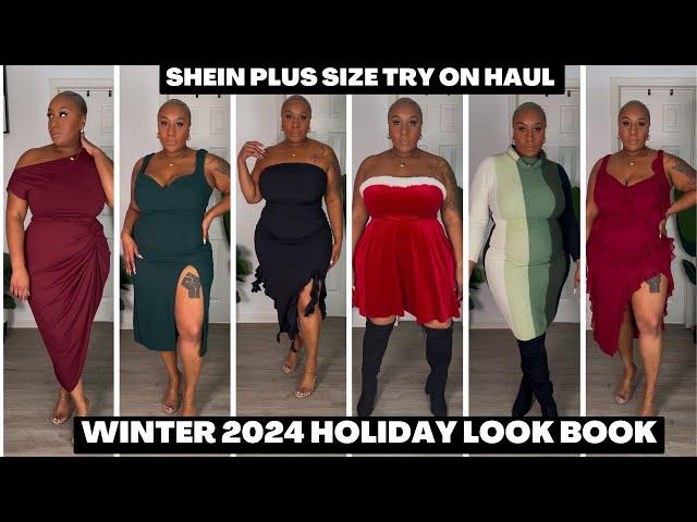 Plus Size SHEIN Try On Haul | Winter 2024 Outfits | Holiday Dresses | Curvy Style | Size 2X