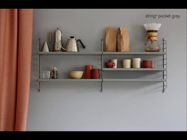 String Pocket Shelving, Artek Grey