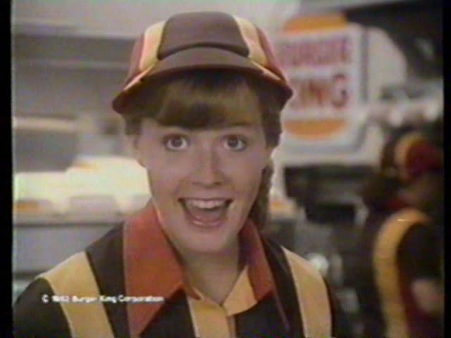 1982 Burger King "Television Coupon - Free Whopper" "Elisabeth Shue"TV Commercial