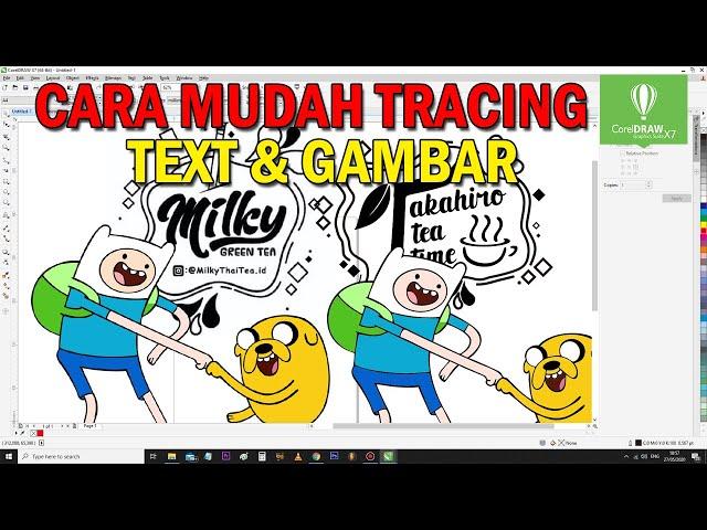 Belajar cara trace / Tracing Mudah Text dan Gambar di Corel Draw