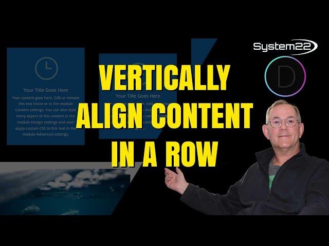 Divi Theme Vertically Align Content In A Row