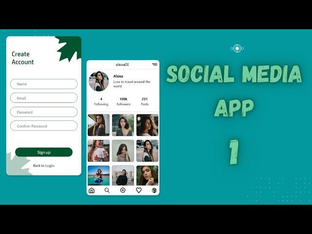 How to create Social Media App in Android Studio || Part 1