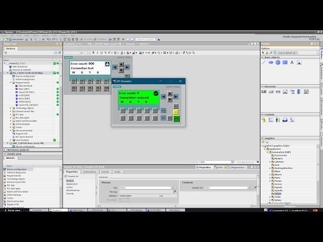 SIEMENS Basic panel: Monitor connection status