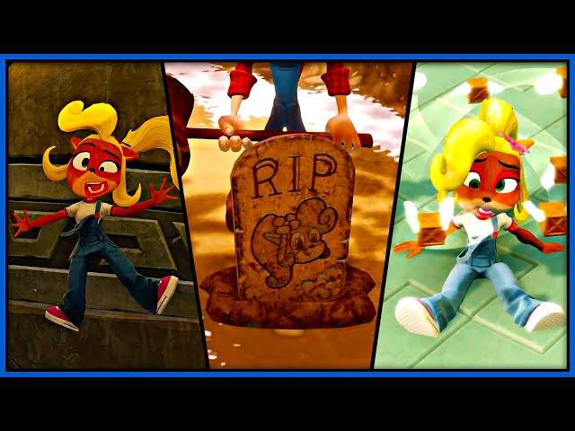 Crash Bandicoot N. Sane Trilogy 1, 2 & 3 - All (Coco Bandicoot) Death Animations 4K 60FPS