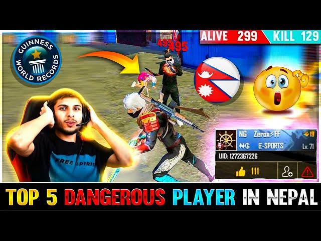 Top 5 Most Dangerous Player in NEPAL - Raistar vs Zerox Ff