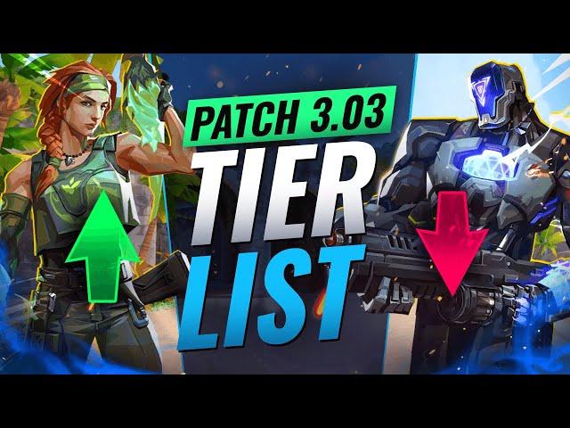 NEW UPDATE: BEST Agents TIER LIST! - Valorant Patch 3.03