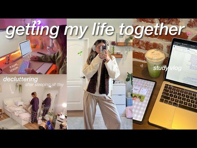 getting my life together after sleeping in all day ‍ | productive week in my life | study vlog