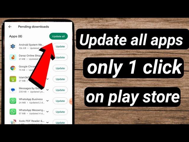 How to update all Apps on android mobile only one click //