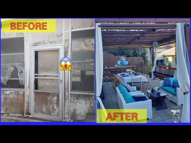 HOME RENOVATION! BACKYARD RENO & PERGOLA CONSTRUCTION | MAJOR FIXER UPPER BEFORE & AFTER