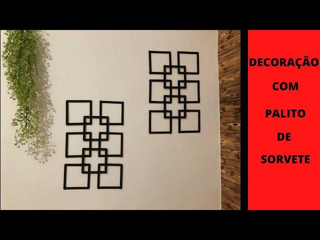 Decoração com palito de sorvete