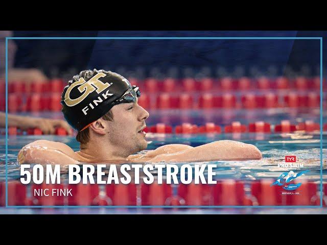 Nic Fink Gets the Gold in Men's 50M Breaststroke | 2023 TYR Pro Swim Series Westmont