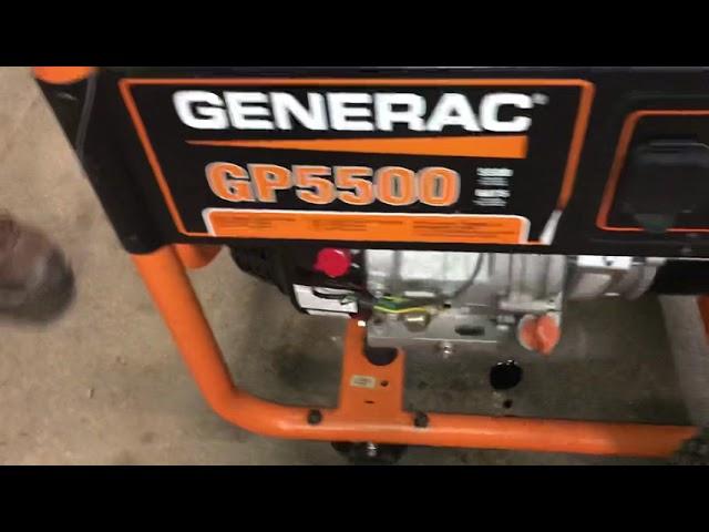 How to start Generac GP5500 watt generator