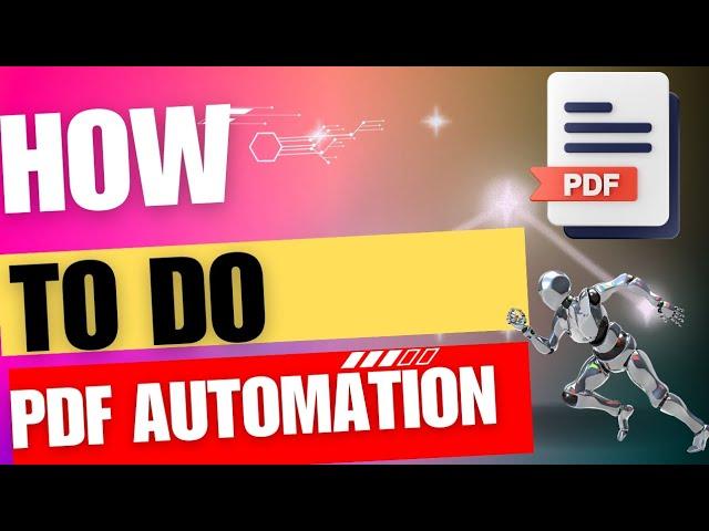 How to do Pdf Automation in UI Path?