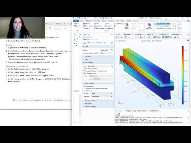 Mass Transport Analysis of a Hydrogen PEM Fuel Cell COMSOL Tutorial