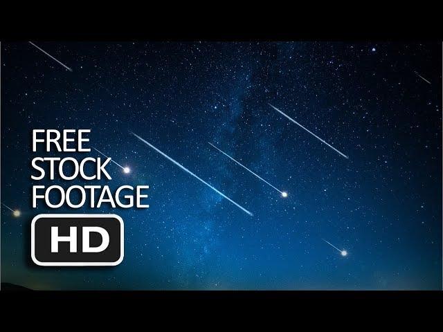 Free Stock Footage - Shooting Stars Meteor Rain Sky Background