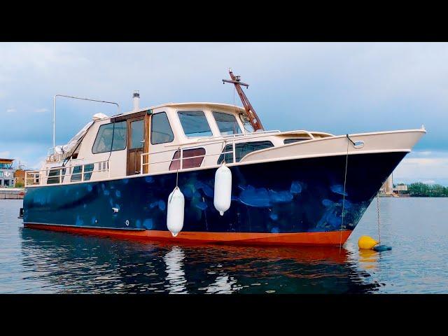 40ft Steel Boat Solo Anchoring - Ep. #34 - Vintage Yacht Restoration Vlog