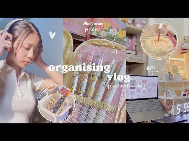  Organising my college dorm room  productive vlog, what’s in my pencil case