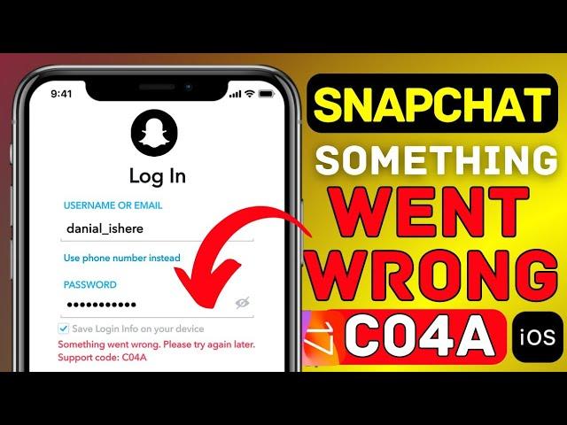 How to Fix Snapchat Error Code c04a | Something went wrong Please try again later Support code c04a