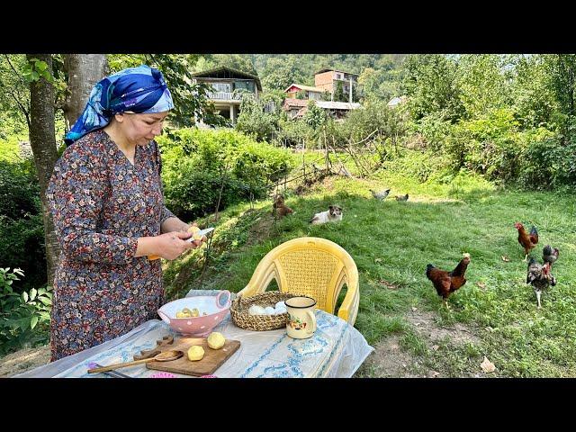 From Firewood to Flavor: A Rural Iranian Woman’s Delicious Potato & Egg Dish