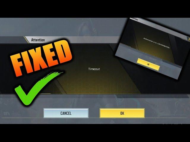 HOW TO FIX CODM TIMEOUT ERROR || OR ANY OTHER ERROR DURING LOGGING IN CODM ||