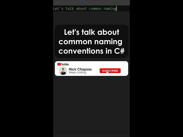 4 common C# naming patterns you should know #Shorts
