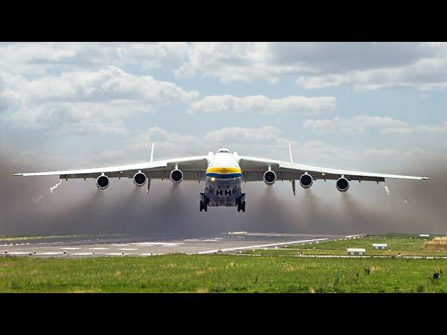 Antonov An-225 Mriya: FULL POWER Takeoff at Leipzig/Halle Airport