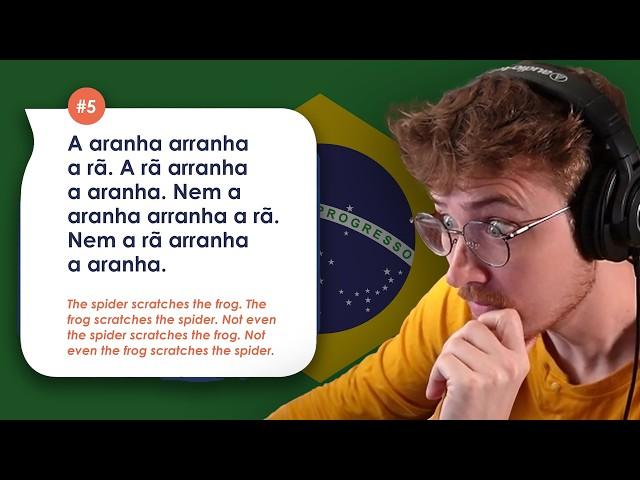 I Tried (and failed) To Learn INSANE Portuguese Tongue Twisters