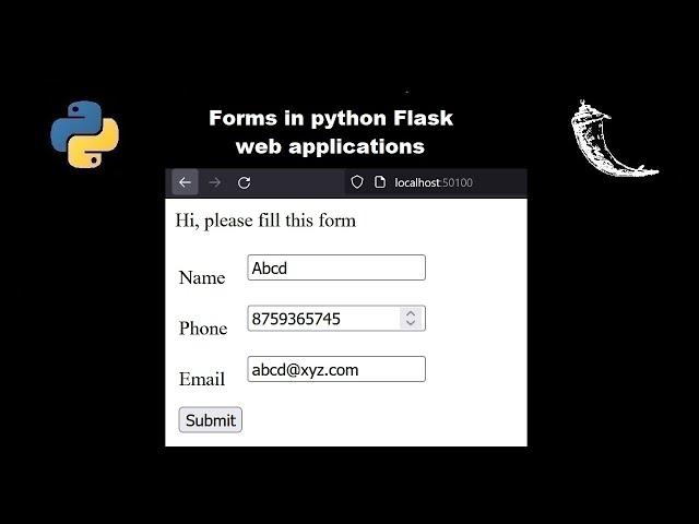 Forms in flask with front-end and server-side validation