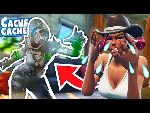 JE TROLL EN INVISIBLE LE CHERCHEUR ! (cache cache fortnite)