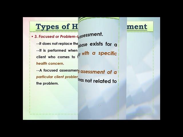 Health Assessment (Skills)- Physical Exam (IPPA)