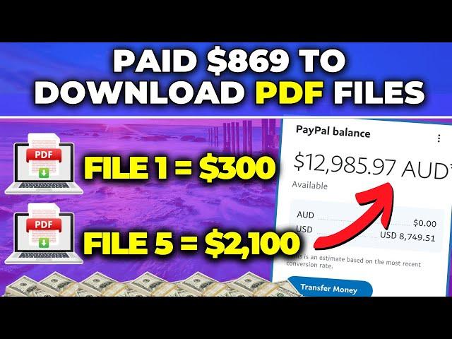 Earn $869 Downloading PDF Files For FREE ~ Worldwide! (Make Money Online)