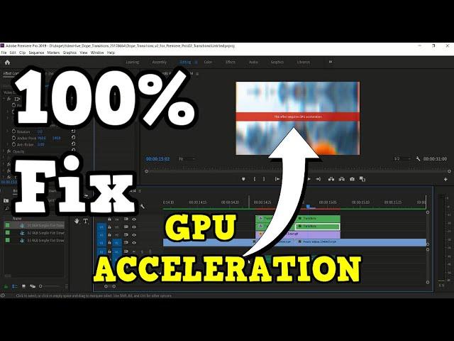 This Effect Requires Gpu Acceleration | How To Fix Adobe Premiere Pro