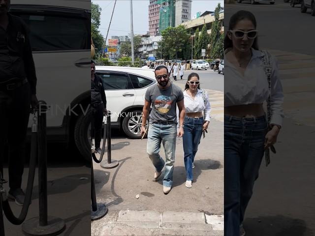 Sara Ali Khan's Lunch Date With Her Abba Saif Ali Khan  | #shorts #bollywood