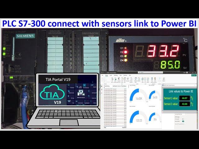 PLC S7-300 connect with SQL Server database and Microsoft Power BI dashboard